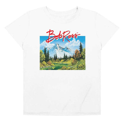 White - Front - Bob Ross Womens-Ladies Valley Signature Regular T-Shirt
