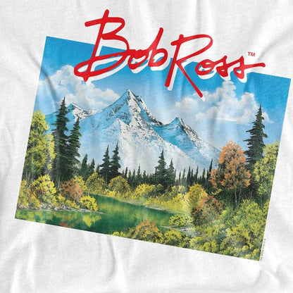 White - Side - Bob Ross Childrens-Kids Valley Signature T-Shirt