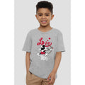 Sport Heather - Back - Disney Childrens-Kids Love You Mickey Mouse Cupid Valentine`s Day T-Shirt