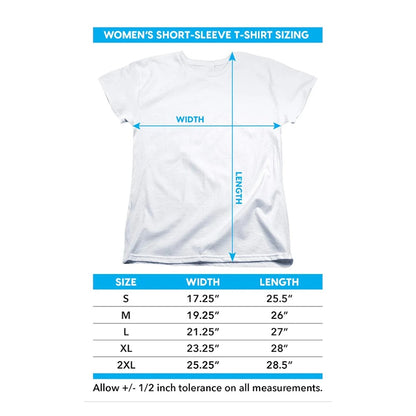 White - Pack Shot - Bob Ross Womens-Ladies Valley Signature Fitted T-Shirt
