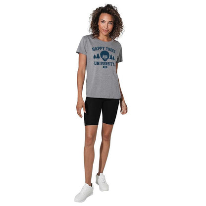 Athletic Heather - Pack Shot - Bob Ross Womens-Ladies Happy Trees University T-Shirt