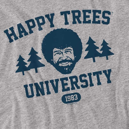 Athletic Heather - Side - Bob Ross Childrens-Kids Happy Trees University T-Shirt