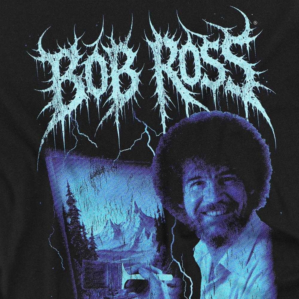 Black - Side - Bob Ross Childrens-Kids Happy Little Trees Metal T-Shirt
