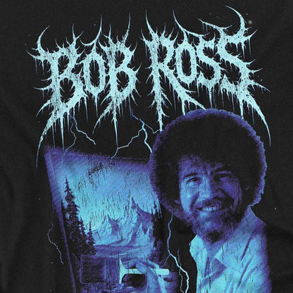 Black - Side - Bob Ross Childrens-Kids Happy Little Trees Metal T-Shirt