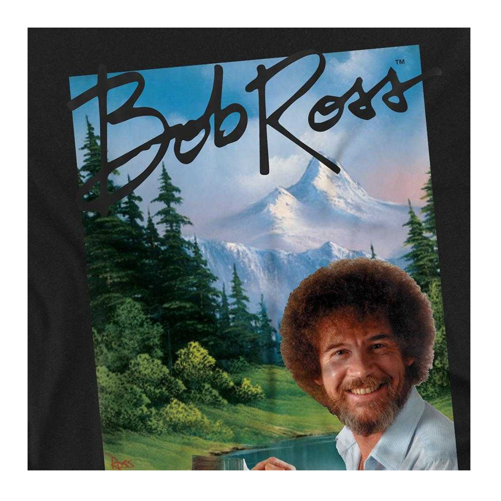 Black - Side - Bob Ross Unisex Adult Mountain Painter T-Shirt