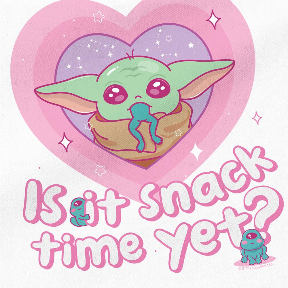 White - Side - Star Wars Is It Snack Time Yet Grogu Tote Bag