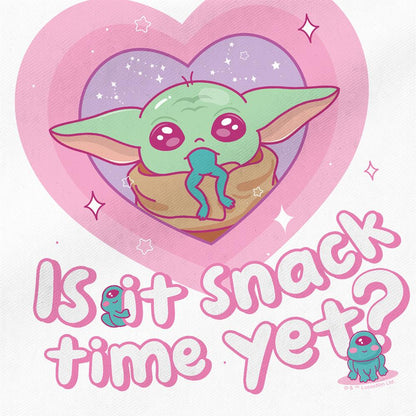 White - Side - Star Wars Is It Snack Time Yet Grogu Tote Bag