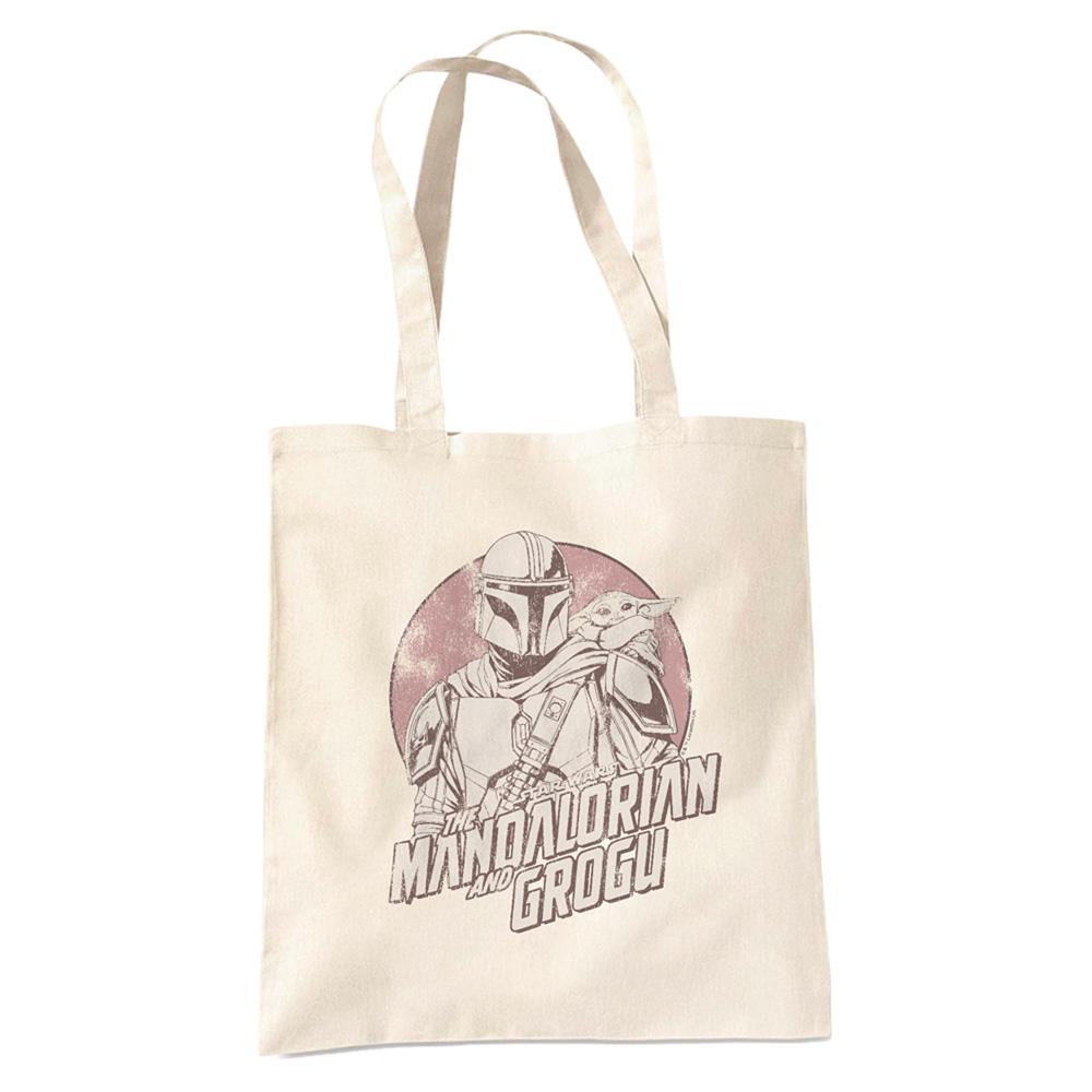Natural - Front - Star Wars Mandalorian Sunset Grogu And Mando Reusable Tote Bag