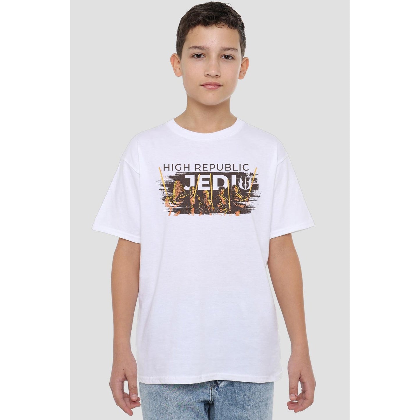 White - Back - Star Wars: The Acolyte Childrens-Kids High Republic Jedi Ink Group T-Shirt