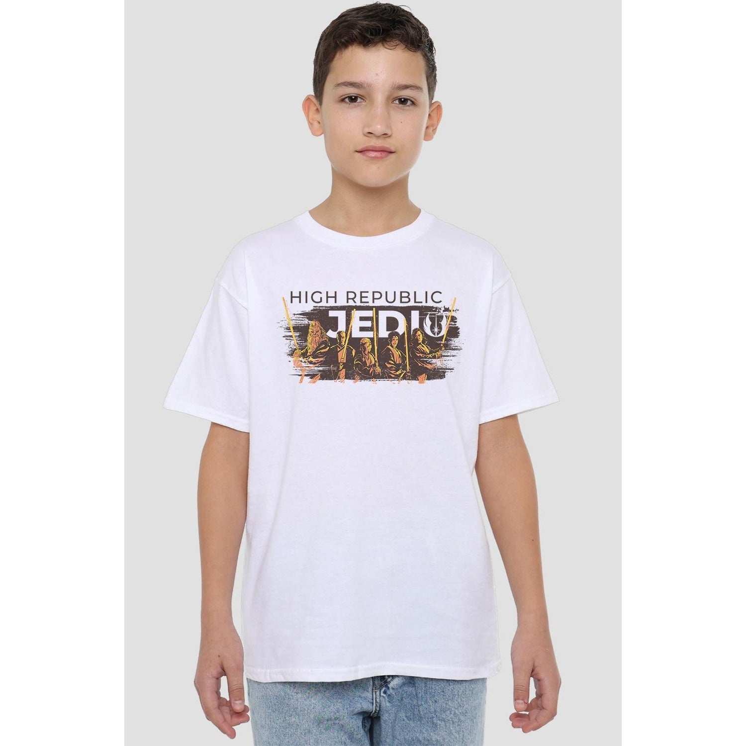 White - Back - Star Wars: The Acolyte Childrens-Kids High Republic Jedi Ink Group T-Shirt