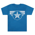 Sapphire Blue - Front - Captain America Boys Logo T-Shirt