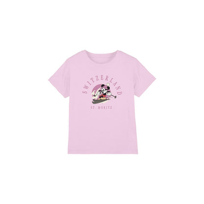 Pink - Front - Disney Childrens-Kids Switzerland Mickey Mouse T-Shirt
