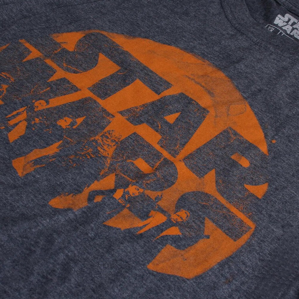 Heather Navy - Side - Star Wars Mens Sunset Cotton T-Shirt
