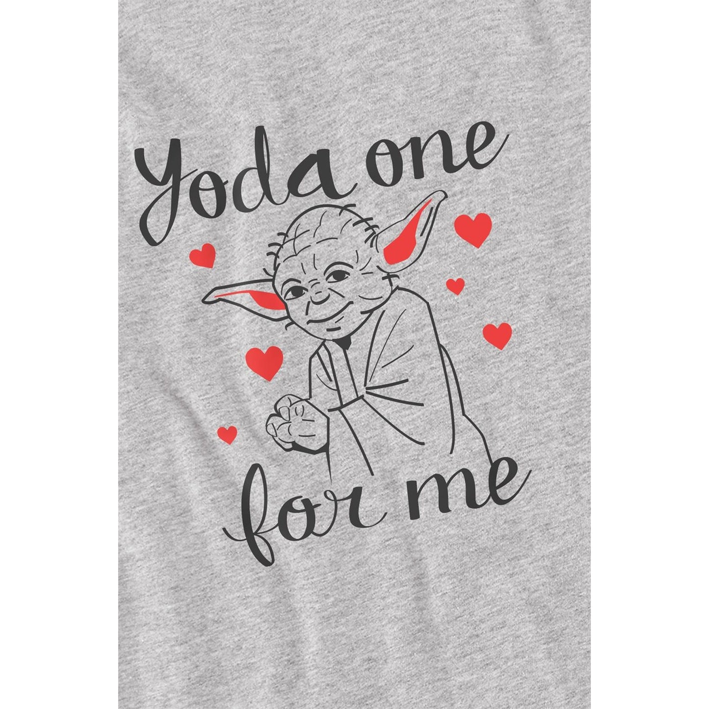 Sport Heather - Lifestyle - Star Wars Mens Yoda One For Me Valentine`s Day T-Shirt