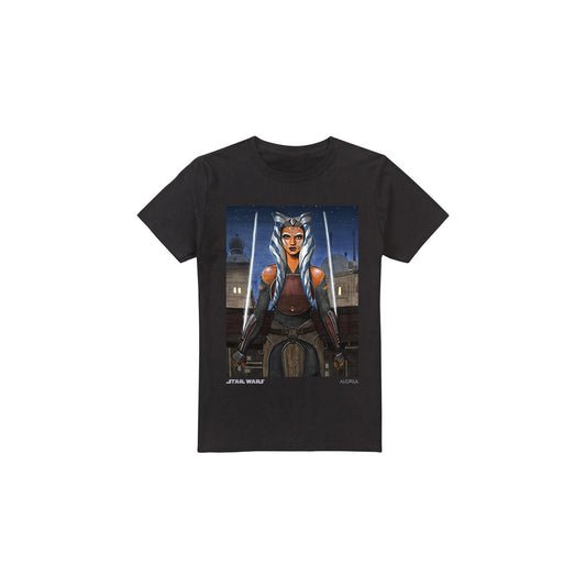 Black - Front - Ahsoka Mens Heroic Ahsoka T-Shirt