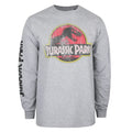 Sports Grey - Front - Jurassic Park Mens Logo Long-Sleeved T-Shirt