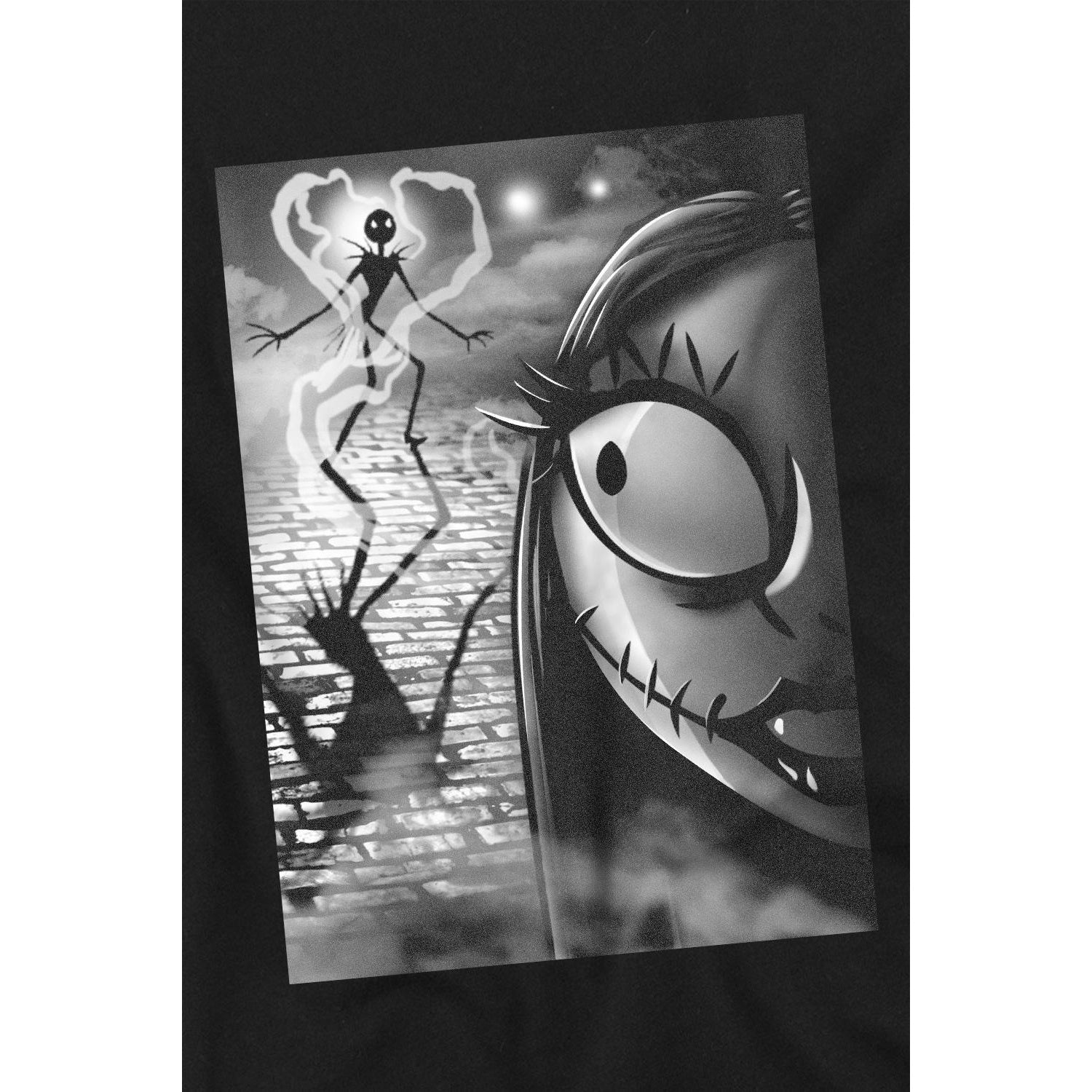 Black - Side - The Nightmare Before Christmas Childrens-Kids Sally Close Up T-Shirt