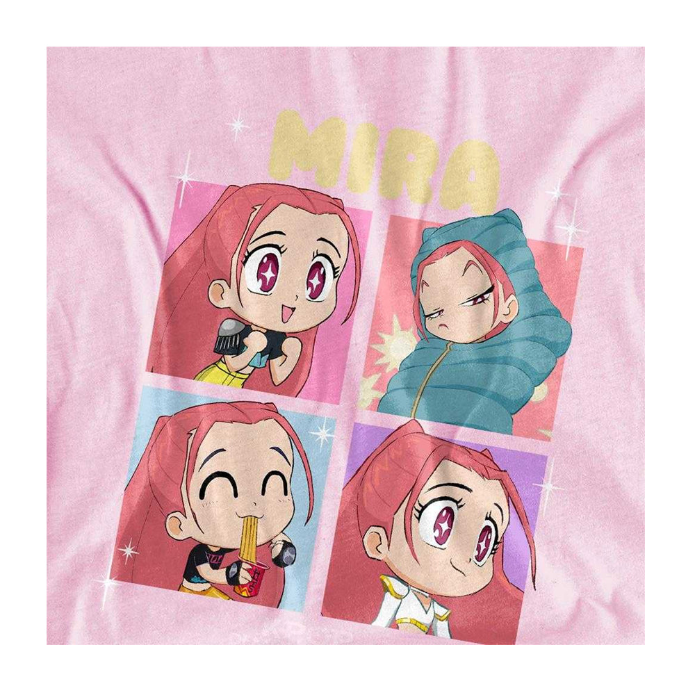 Black - Pack Shot - K-Pop Demon Hunters Childrens-Kids Huntrix Mira Chibi Group T-Shirt