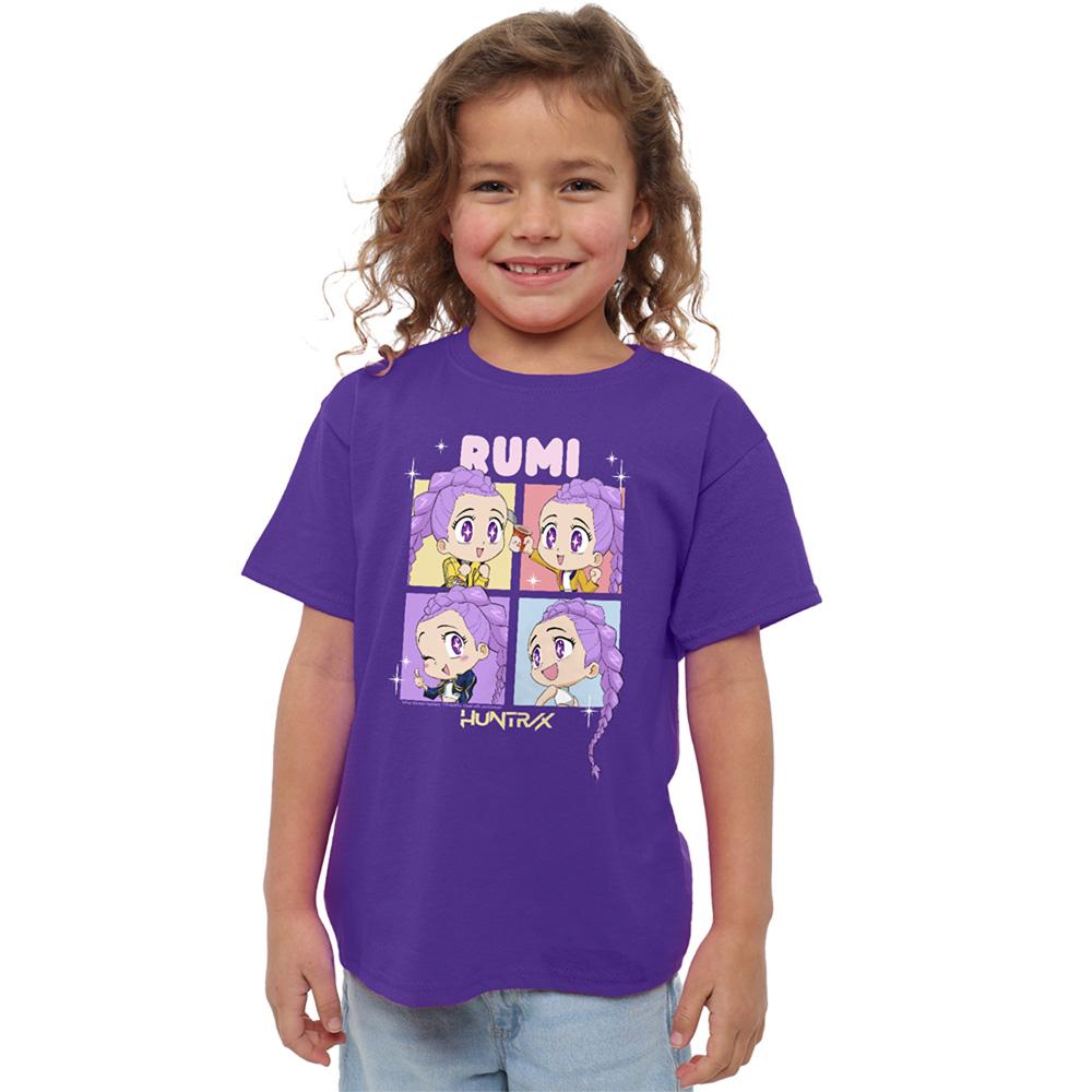 Purple - Lifestyle - K-Pop Demon Hunters Childrens-Kids Huntrix Rumi Chibi Group T-Shirt