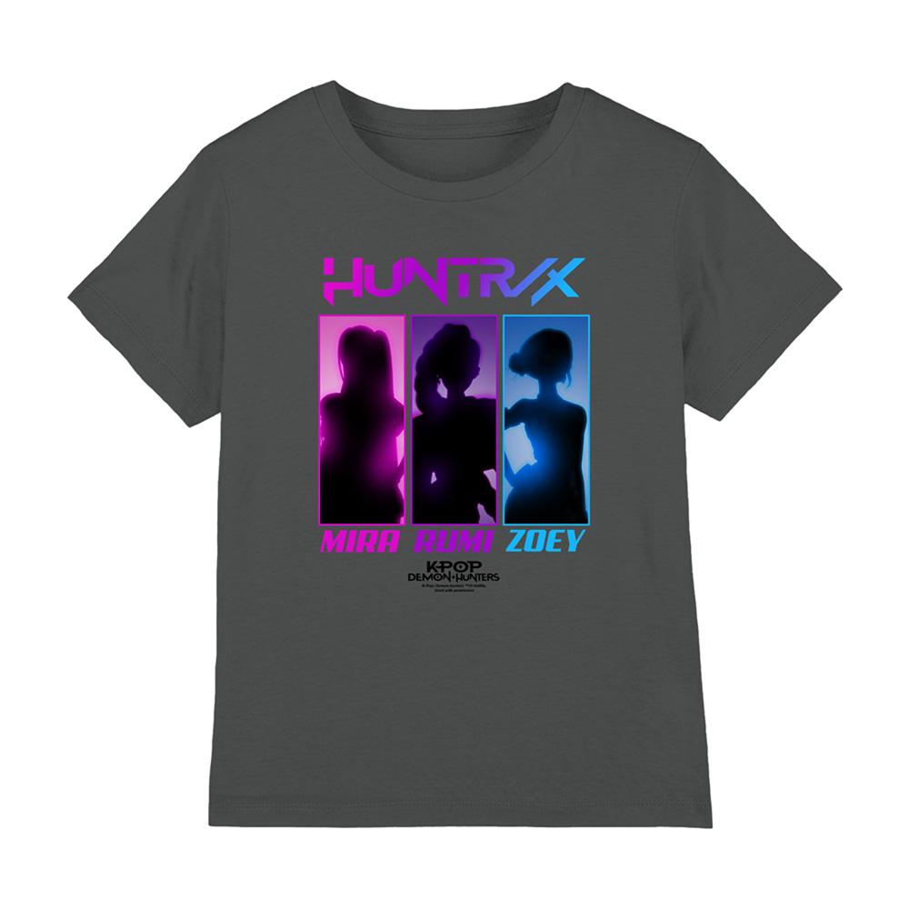 Charcoal - Front - K-Pop Demon Hunters Childrens-Kids Huntrix Spotlight T-Shirt