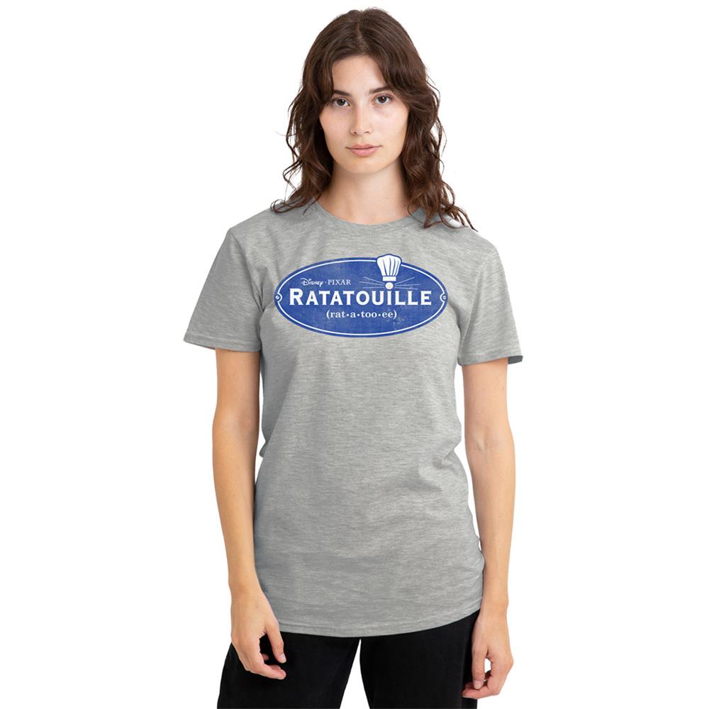 Athletic Heather - Back - Ratatouille Womens-Ladies Logo T-Shirt