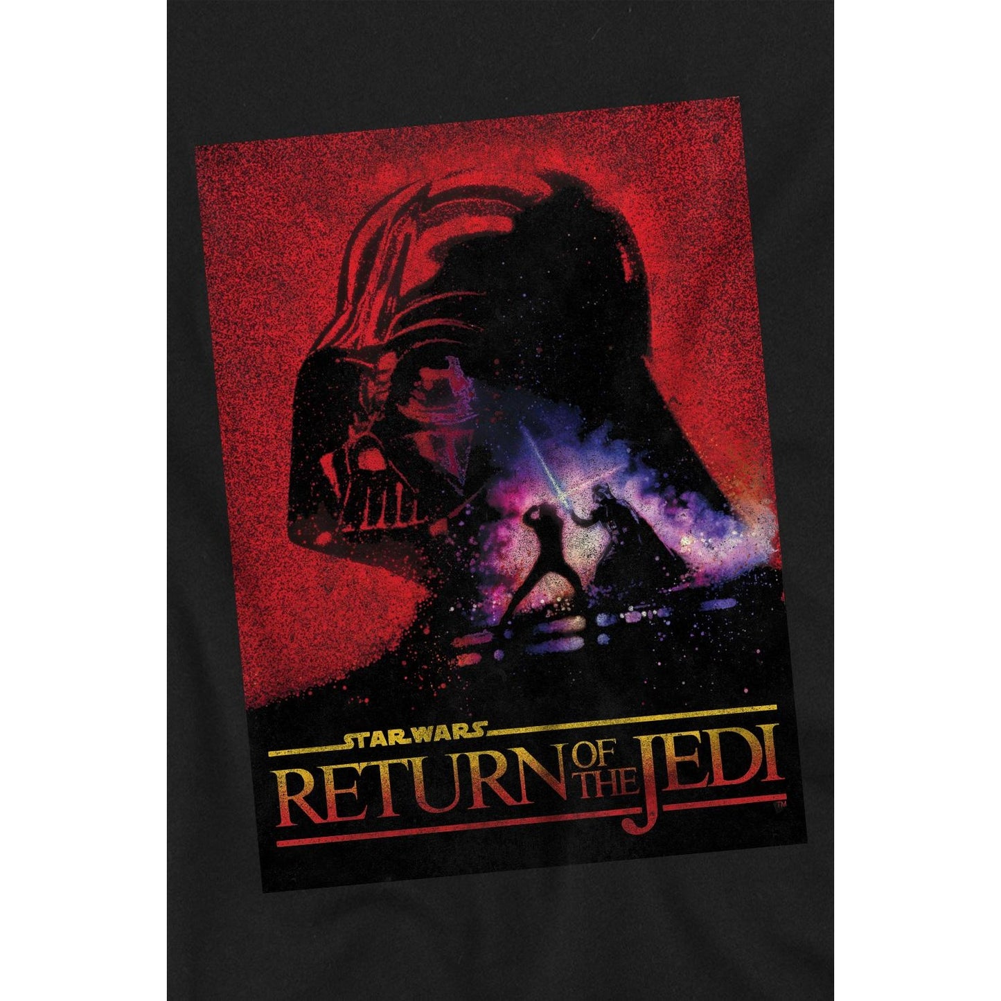 Black - Back - Star Wars Childrens-Kids Return Of The Jedi Block T-Shirt