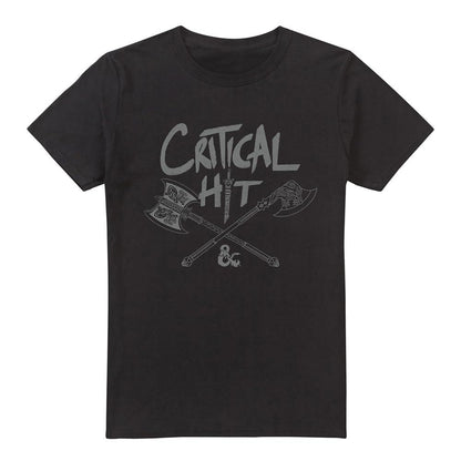 Black - Front - Dungeons & Dragons Mens Critical Hit Doodle T-Shirt