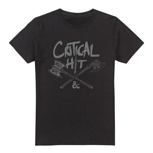 Black - Front - Dungeons & Dragons Mens Critical Hit Doodle T-Shirt