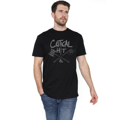 Black - Side - Dungeons & Dragons Mens Critical Hit Doodle T-Shirt