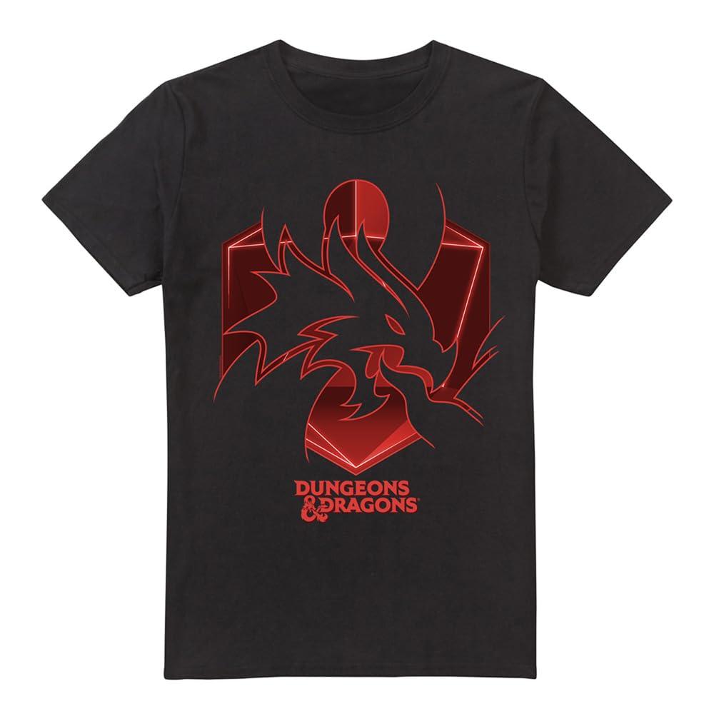 Black - Front - Dungeons & Dragons Mens Ampersand Cutout T-Shirt