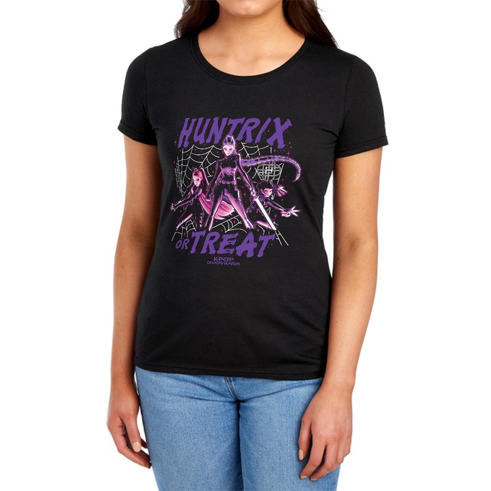 Black - Lifestyle - K-Pop Demon Hunters Womens-Ladies Huntrix Or Treat Fitted T-Shirt