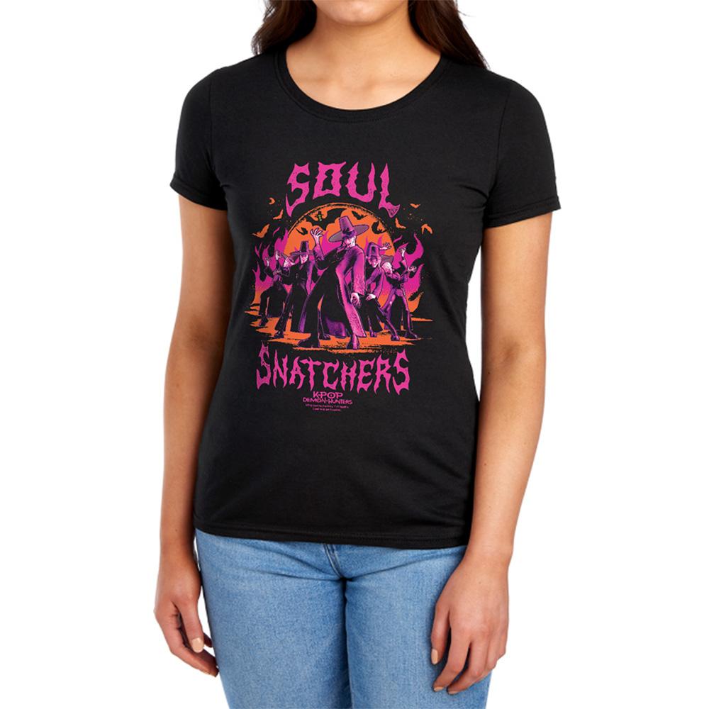 Black - Lifestyle - K-Pop Demon Hunters Womens-Ladies Soul Snatchers Saja Boys Fitted T-Shirt