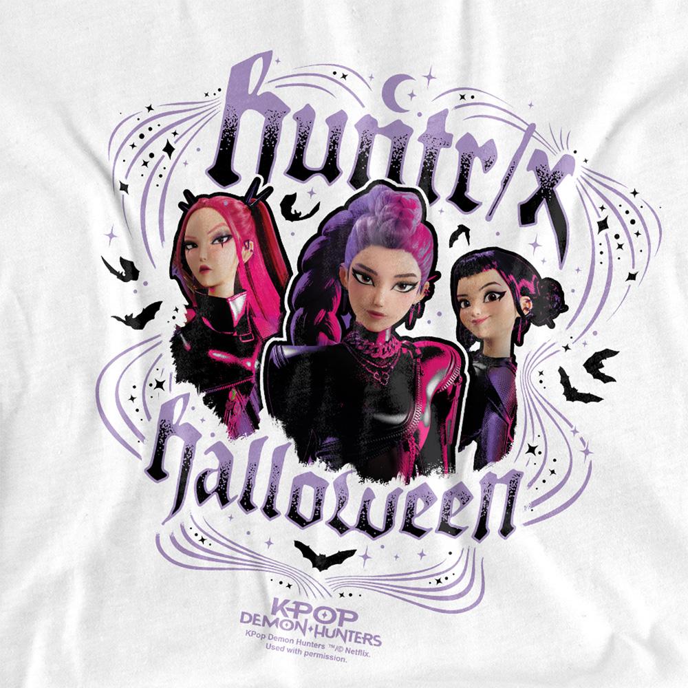 White - Side - K-Pop Demon Hunters Womens-Ladies Huntrix Fitted T-Shirt