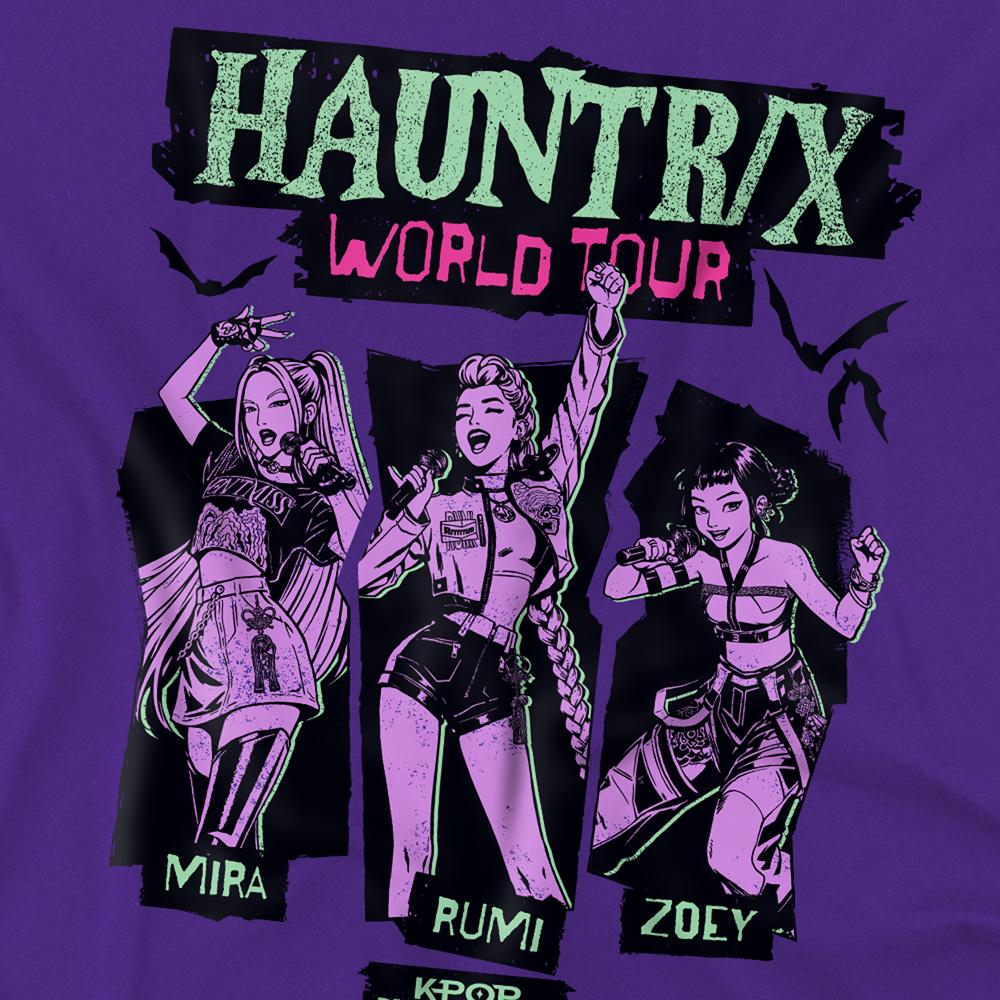 Purple - Side - K-Pop Demon Hunters Childrens-Kids World Tour Scrapbook T-Shirt