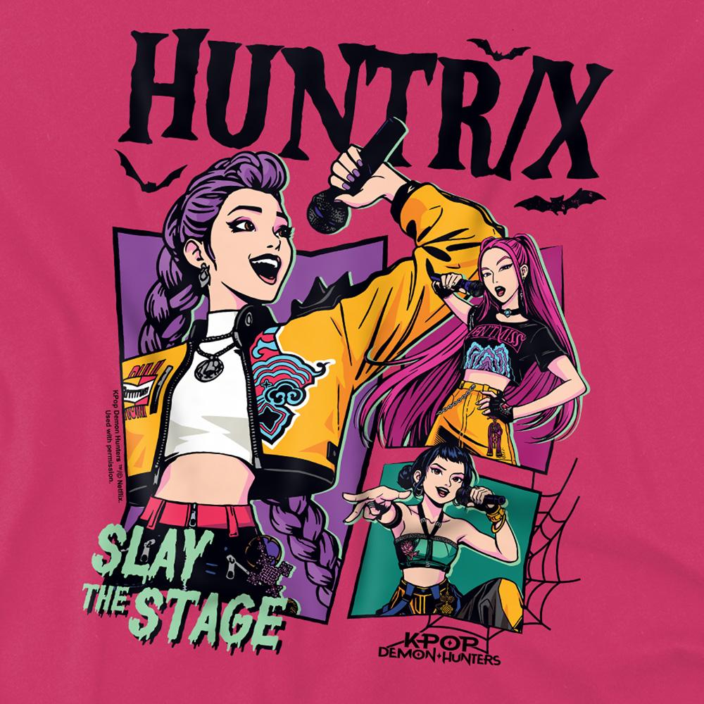 Hot Pink - Side - K-Pop Demon Hunters Childrens-Kids Huntrix Slay The Stage T-Shirt