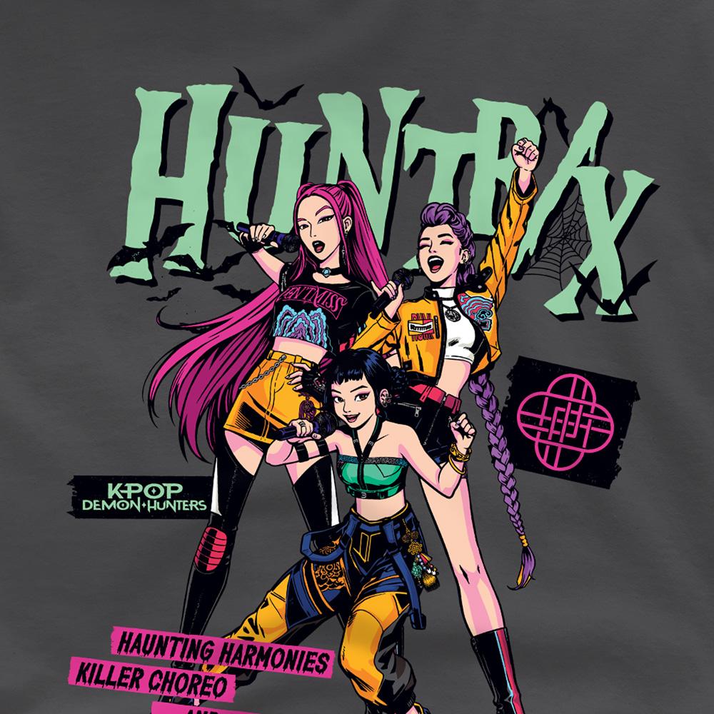 Charcoal - Side - K-Pop Demon Hunters Childrens-Kids Huntrix Punk Concert Halloween T-Shirt