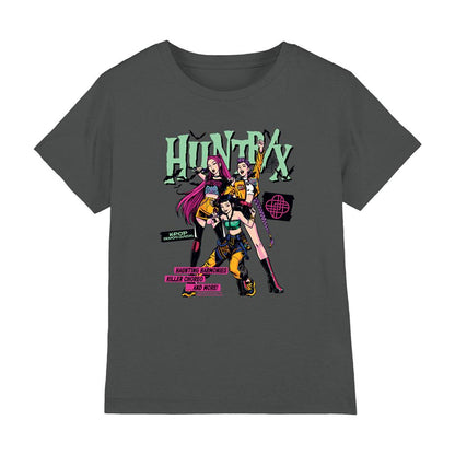 Charcoal - Front - K-Pop Demon Hunters Childrens-Kids Huntrix Punk Concert Halloween T-Shirt