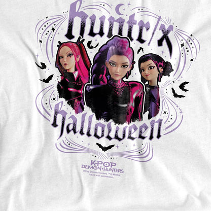 White - Side - K-Pop Demon Hunters Childrens-Kids Huntrix Halloween T-Shirt