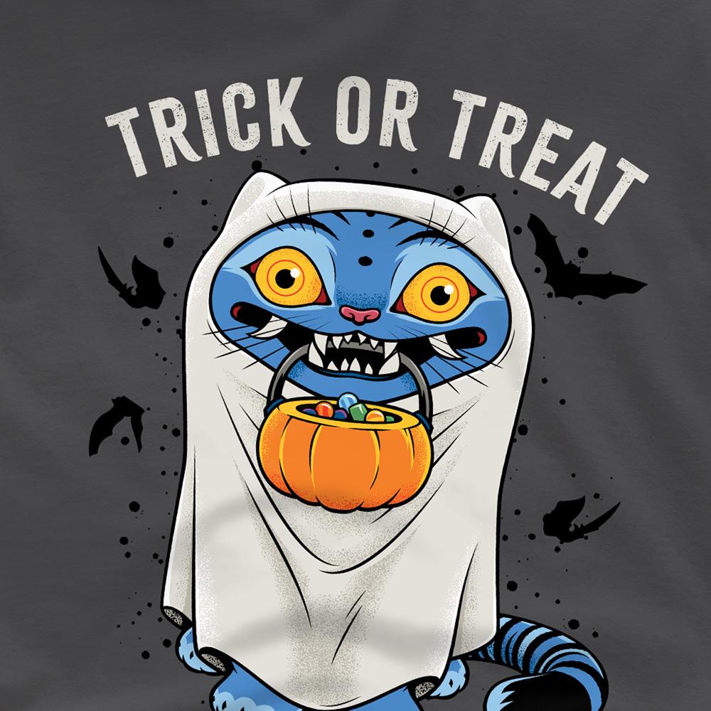 Charcoal - Side - K-Pop Demon Hunters Childrens-Kids Trick Or Treat Derpy Tiger Halloween T-Shirt