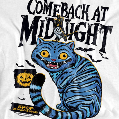 White - Side - K-Pop Demon Hunters Childrens-Kids Derpy & Sussie Midnight Halloween T-Shirt