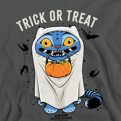 Charcoal - Side - K-Pop Demon Hunters Unisex Adult Trick Or Treat Derpy Tiger Sweatshirt