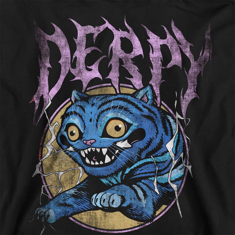 Black - Side - K-Pop Demon Hunters Unisex Adult Rock Band Derpy Tiger Sweatshirt