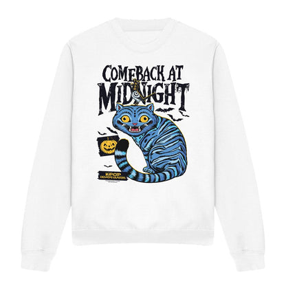 White - Front - K-Pop Demon Hunters Unisex Adult Derpy & Sussie Midnight Halloween Sweatshirt
