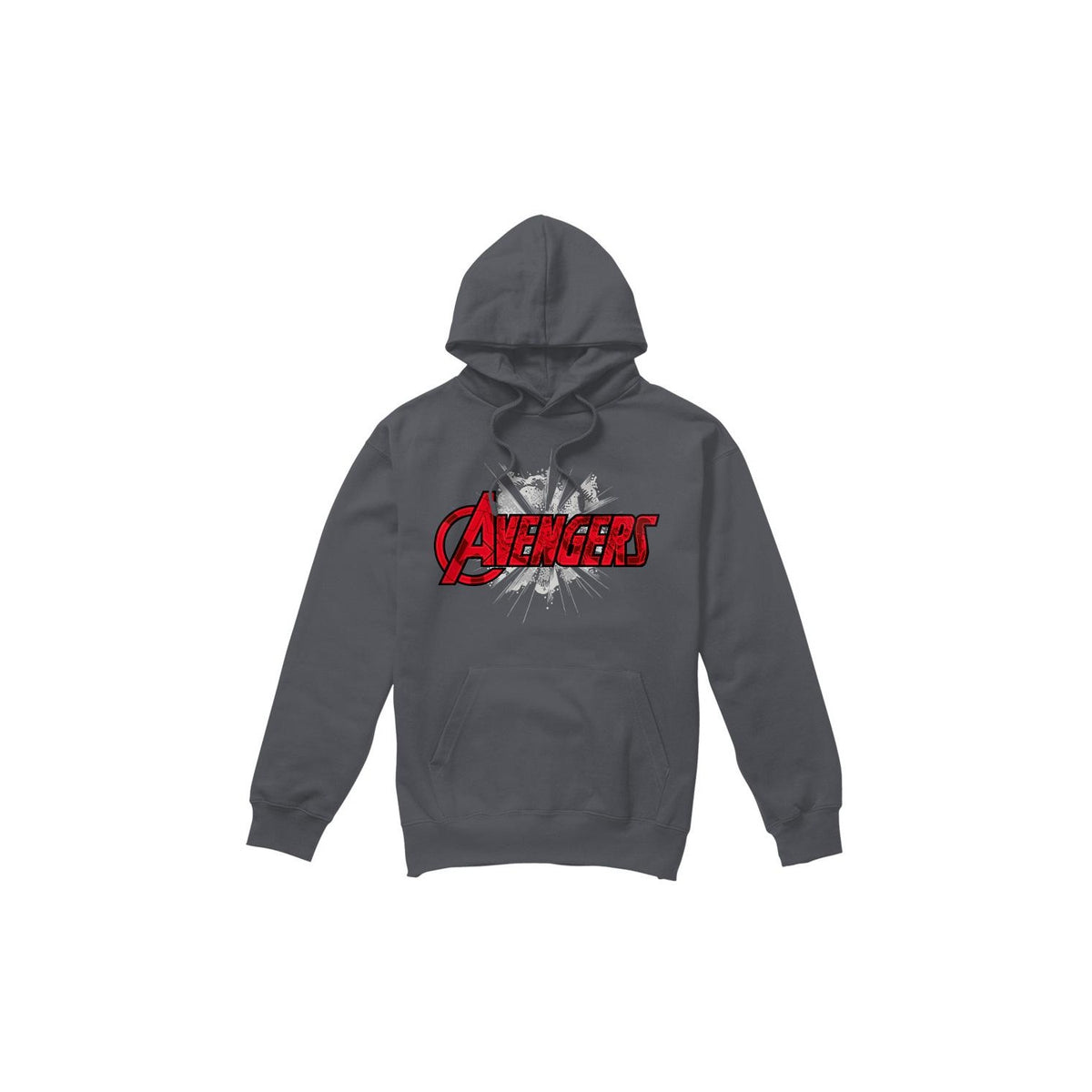 Charcoal - Front - Marvel Mens Avengers Bash Logo Hoodie