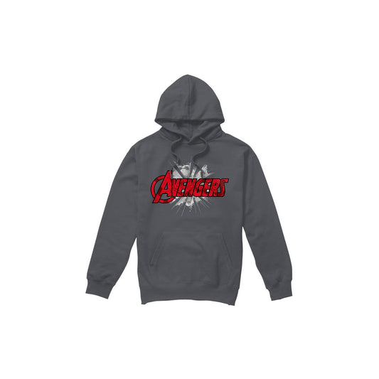 Charcoal - Front - Marvel Mens Avengers Bash Logo Hoodie