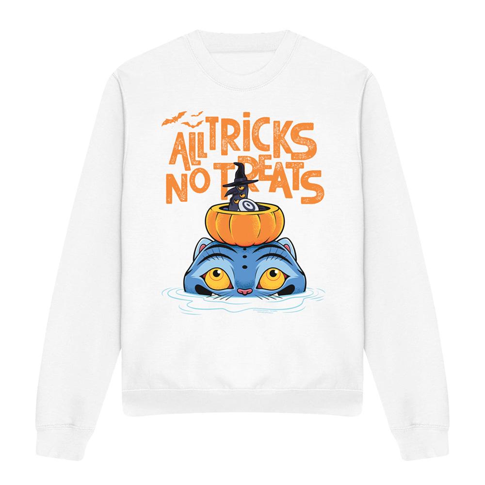 White - Front - K-Pop Demon Hunters Unisex Adult All Tricks Derpy & Sussie Halloween Sweatshirt