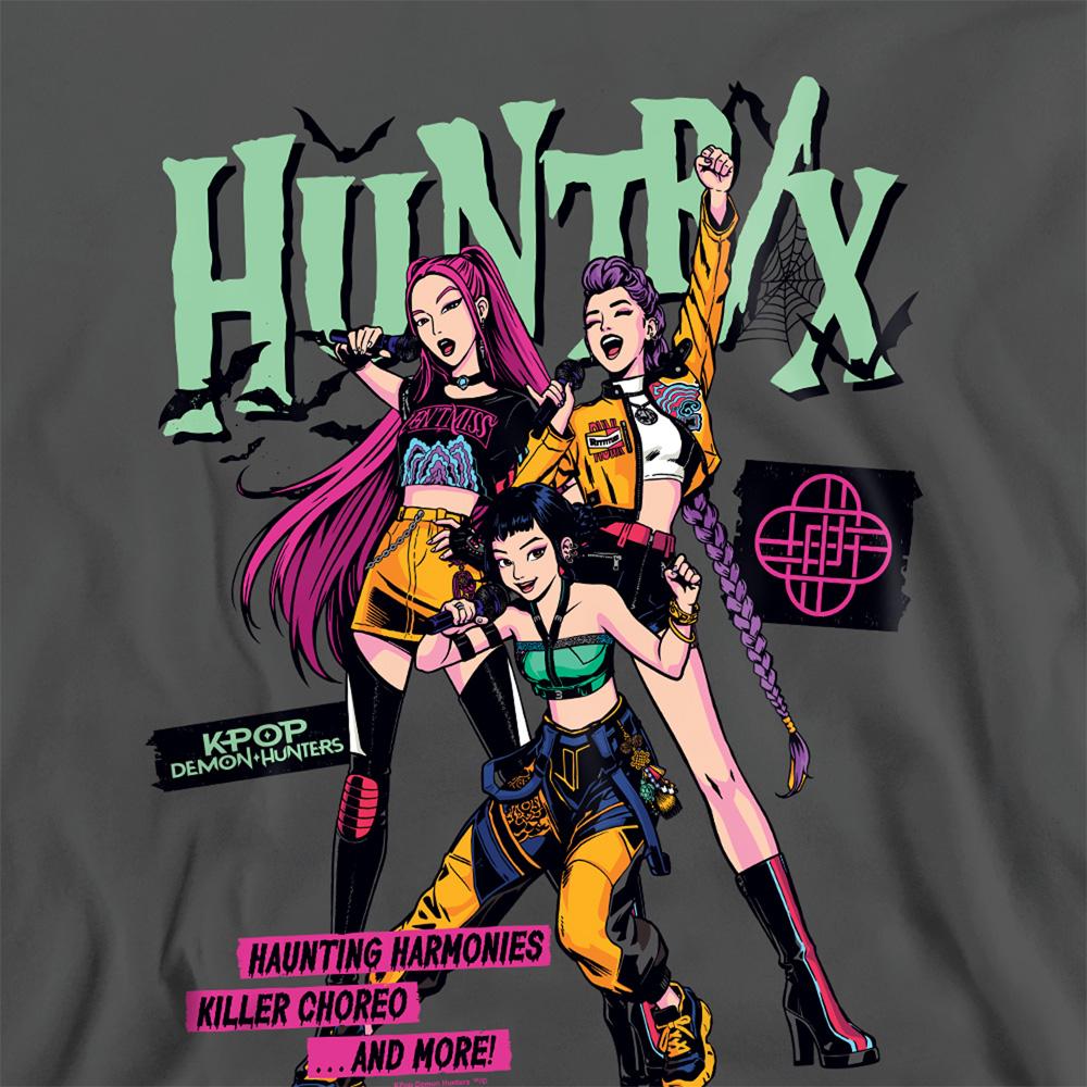 Charcoal - Side - K-Pop Demon Hunters Unisex Adult Huntrix Punk Concert Halloween Sweatshirt