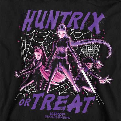 Black - Side - K-Pop Demon Hunters Unisex Adult Huntrix Or Treat Sweatshirt