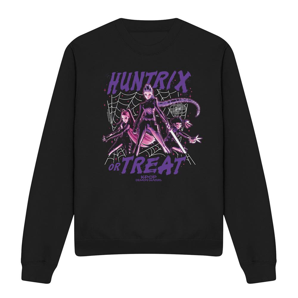 Black - Front - K-Pop Demon Hunters Unisex Adult Huntrix Or Treat Sweatshirt