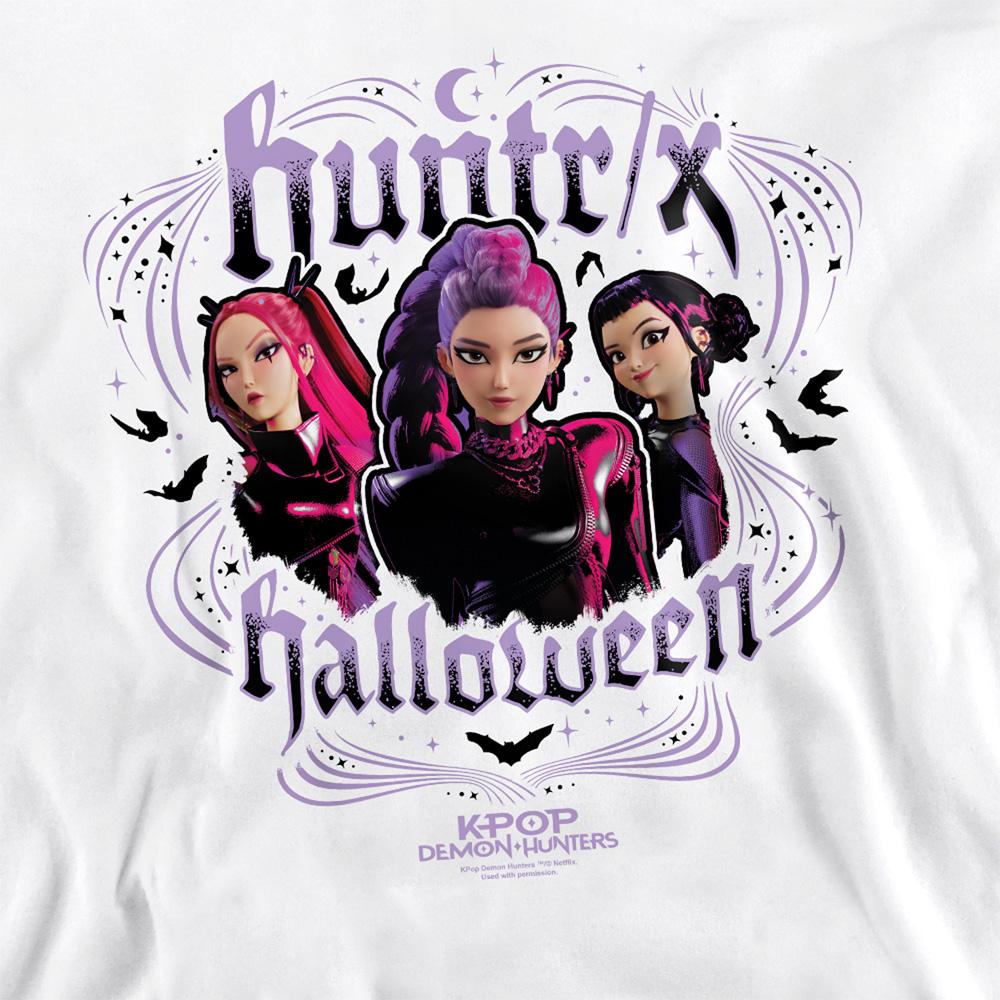White - Side - K-Pop Demon Hunters Unisex Adult Huntrix Halloween Sweatshirt